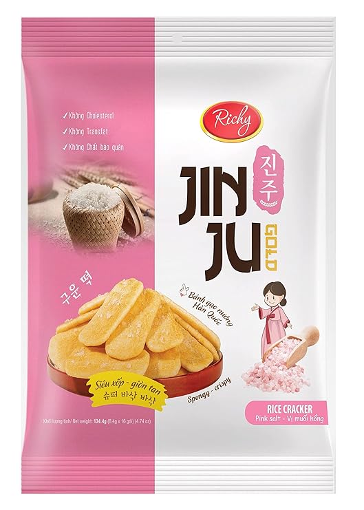 50000179 - RICHY Jinju Gold - Rice Cracker Pink Salt 134.40g